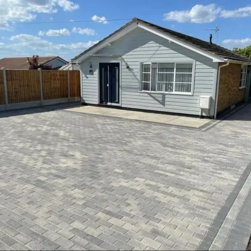 grey block paving